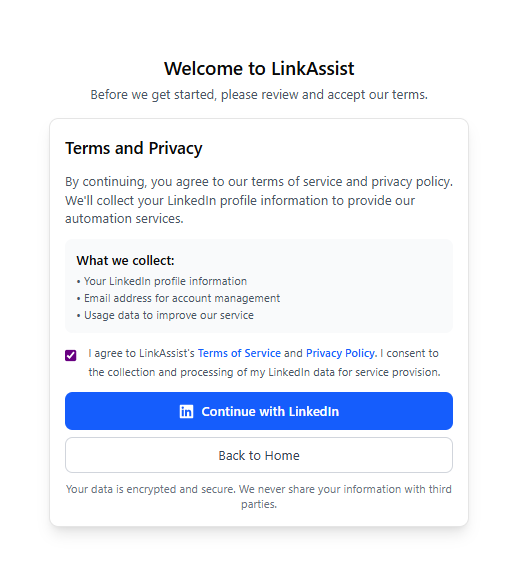Step 1 - Connect Instantly